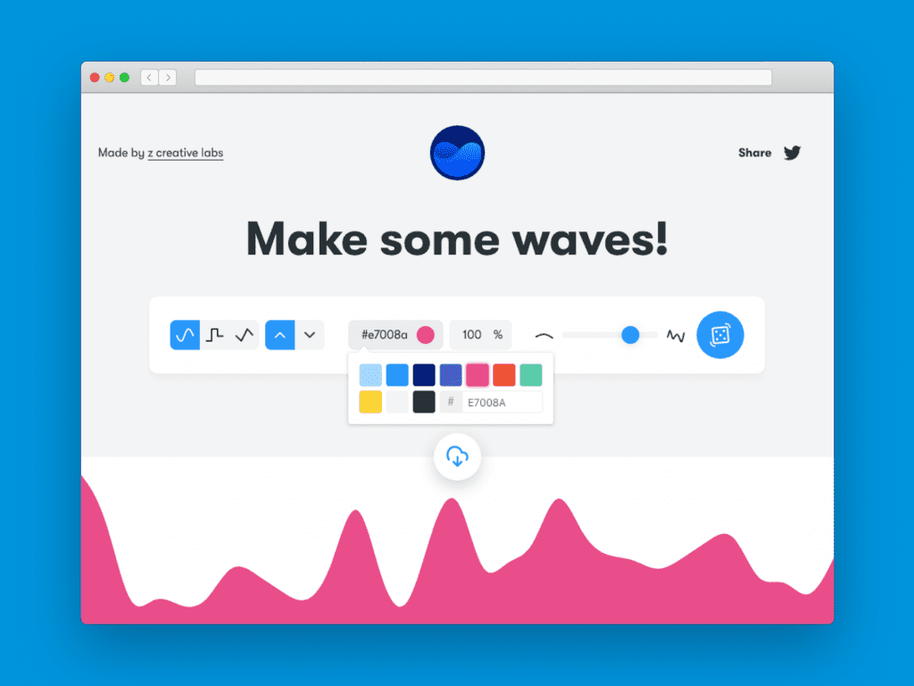 Get waves - website homepage screenshot