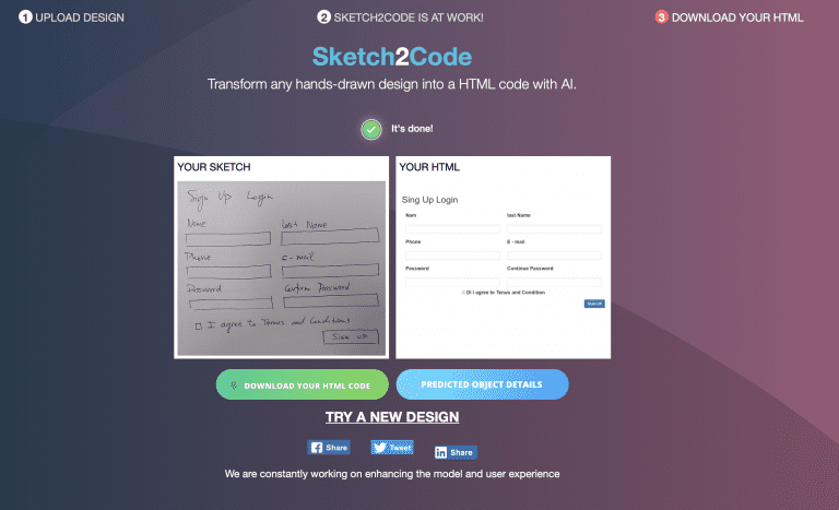 Sketch to HTML 5 conversion from Zeplin, InvisionApp