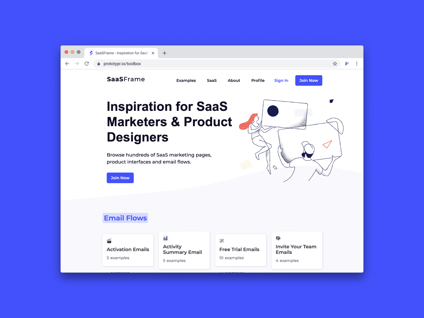 SaaSFrame - SaaS Landing Page Examples - Prototypr.io | Prototypr Toolbox