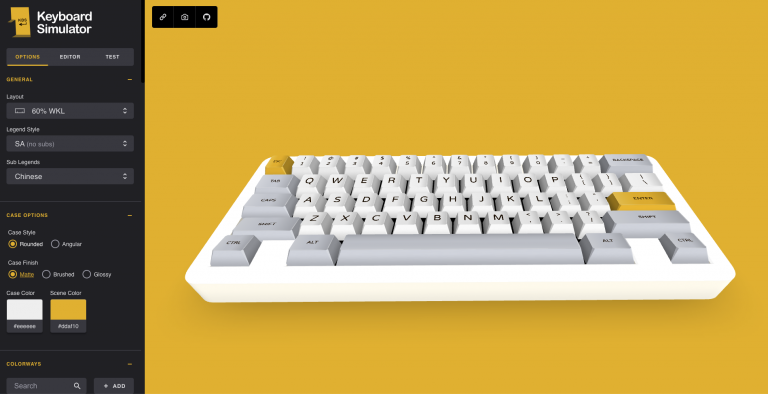 Keyboard Simulator – A 3D simulator build with Three.JS