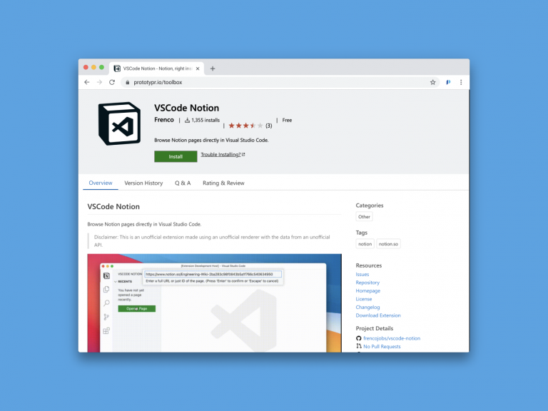 VSCode Notion View Notion Pages While You Code VSCode Extension Vscode notion view notion pages while you code vscode extension